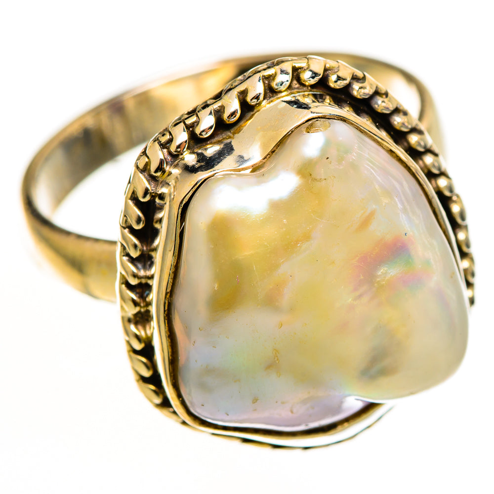 Mother Of Pearl Rings handcrafted by Ana Silver Co - RING112314 - Photo 2