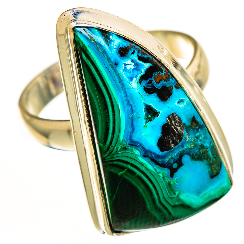 Malachite In Chrysocolla Rings handcrafted by Ana Silver Co - RING112346 - Photo 2