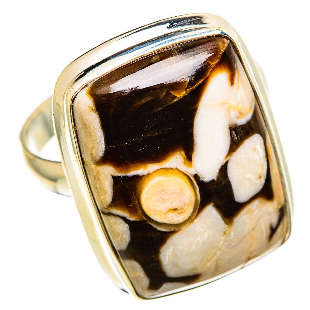 Peanut Wood Jasper Rings handcrafted by Ana Silver Co - RING112462 - Photo 2