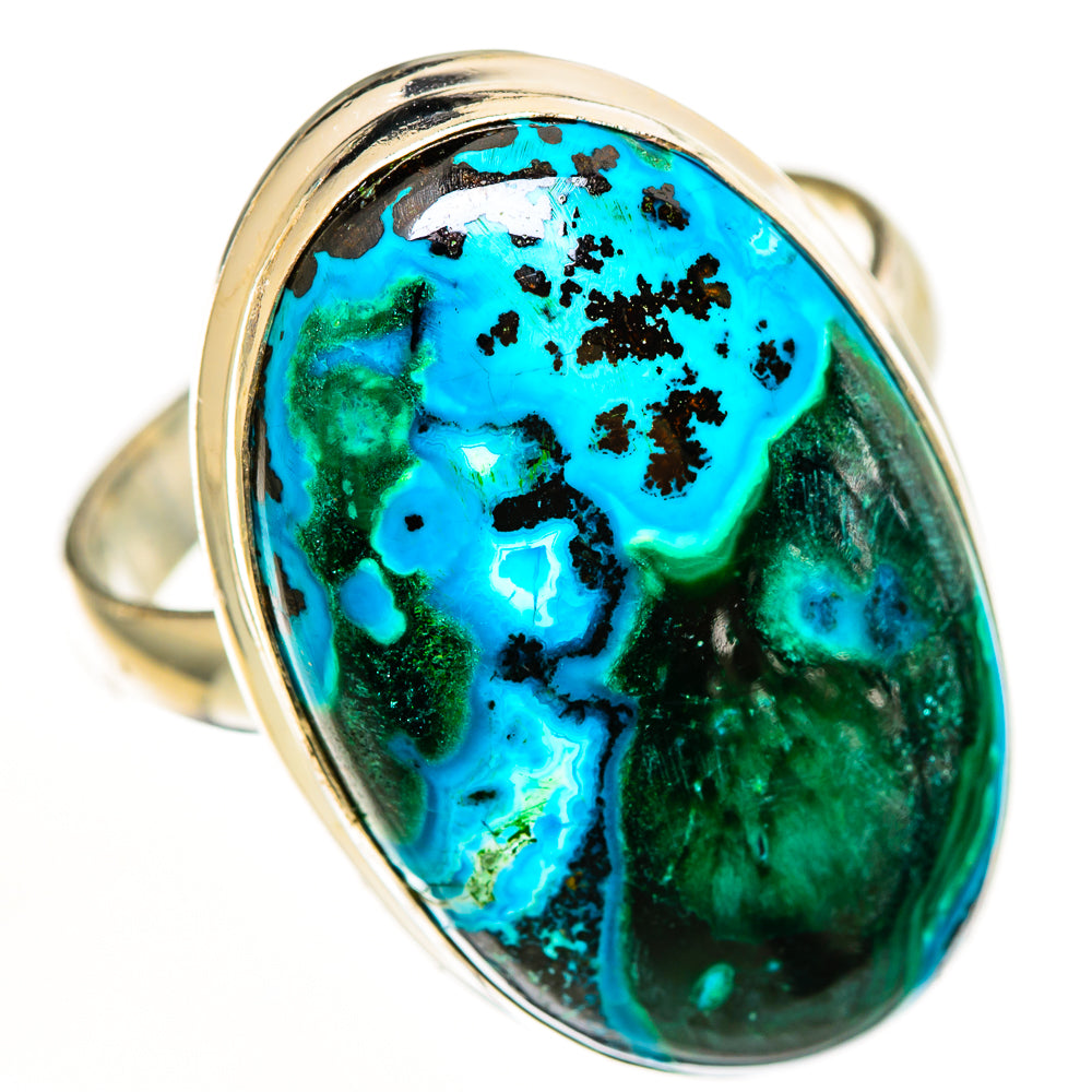 Malachite In Chrysocolla Rings handcrafted by Ana Silver Co - RING112487 - Photo 2
