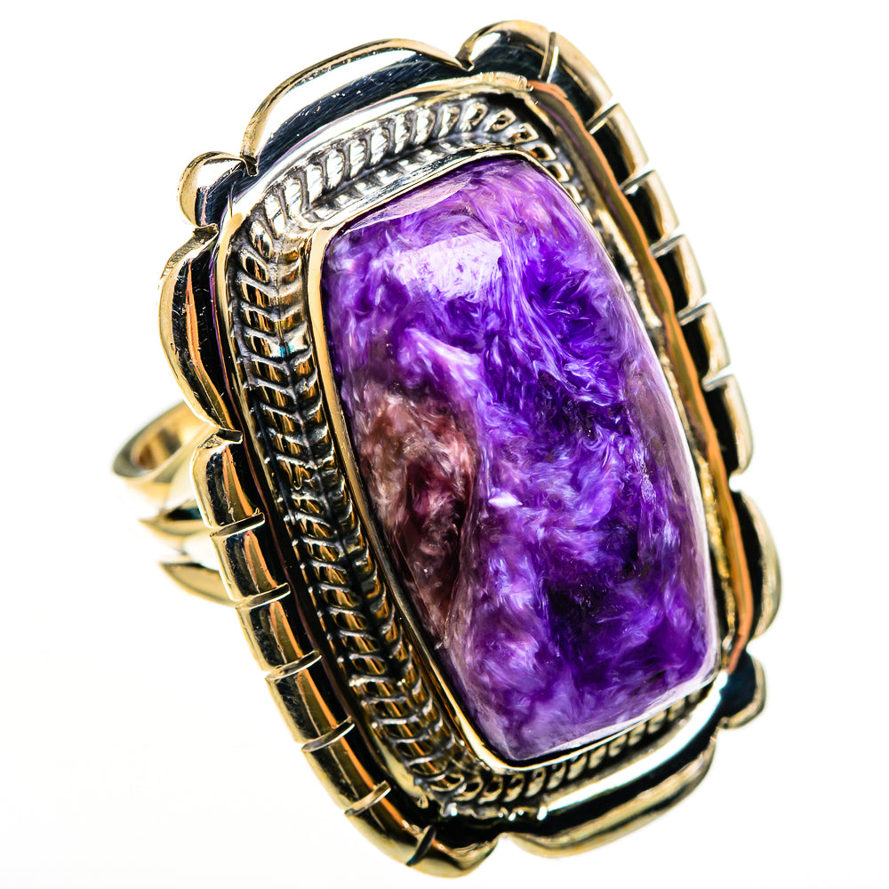 Charoite Rings handcrafted by Ana Silver Co - RING112510 - Photo 2