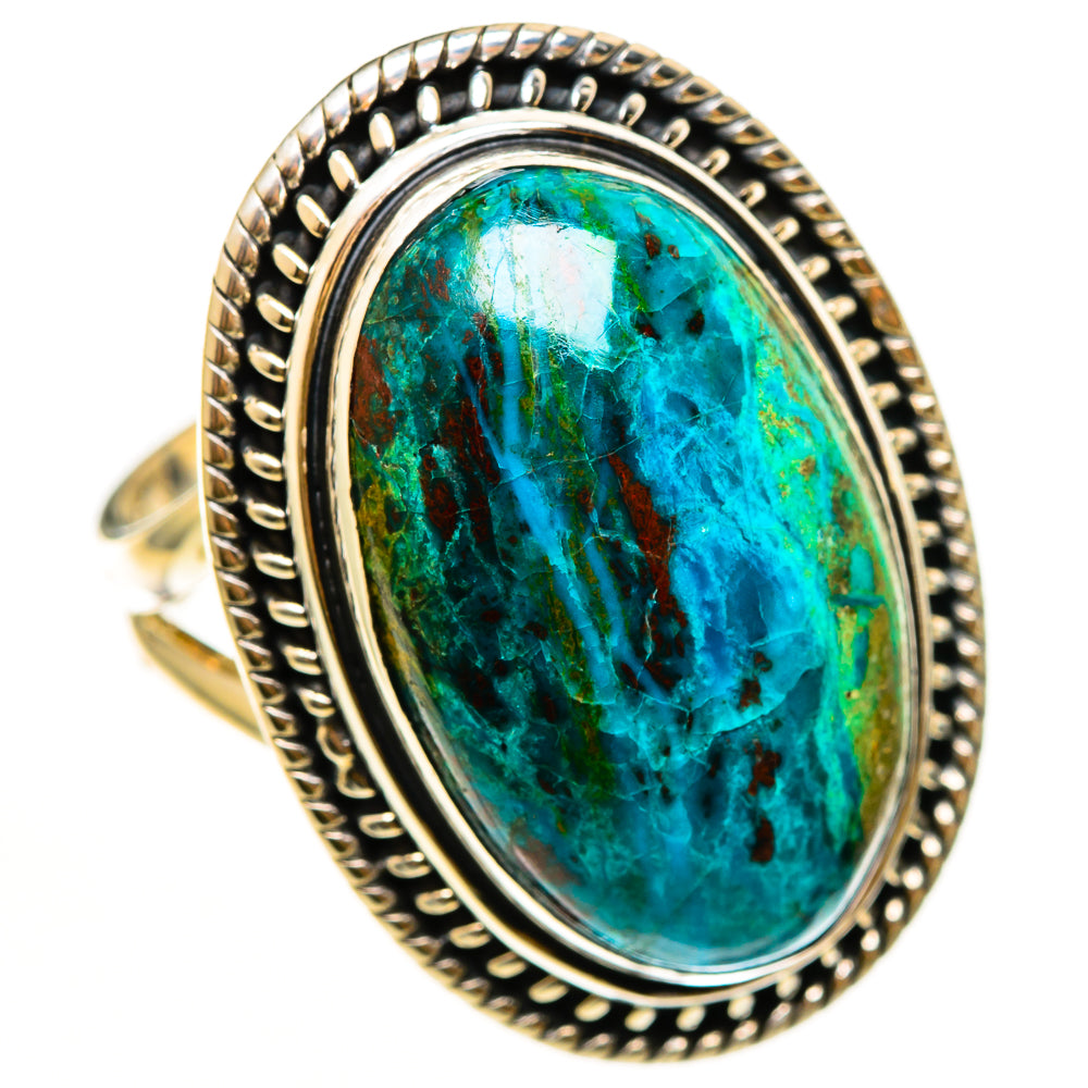 Chrysocolla Rings handcrafted by Ana Silver Co - RING112519 - Photo 2