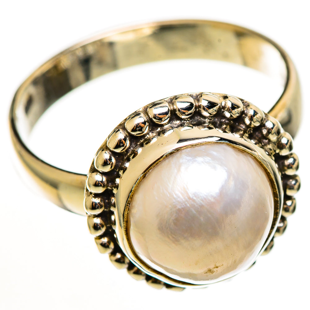 Cultured Pearl Rings handcrafted by Ana Silver Co - RING112609 - Photo 2