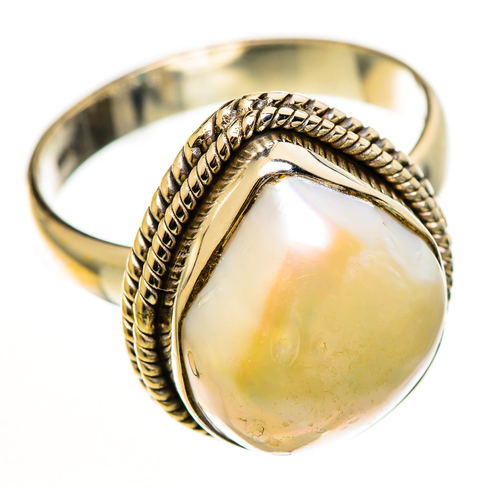 Mother Of Pearl Rings handcrafted by Ana Silver Co - RING112645 - Photo 2