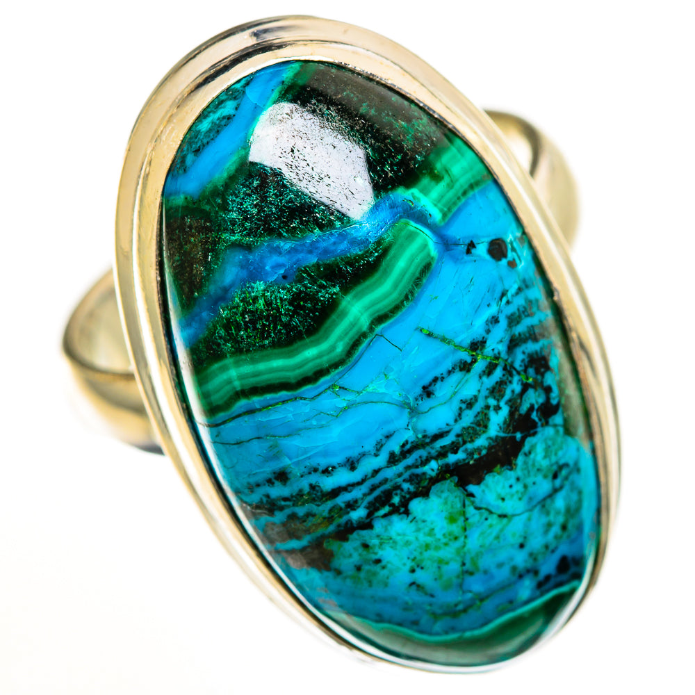 Malachite In Chrysocolla Rings handcrafted by Ana Silver Co - RING112649 - Photo 2