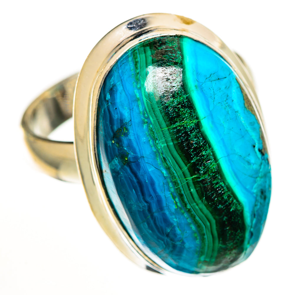 Malachite In Chrysocolla Rings handcrafted by Ana Silver Co - RING112686 - Photo 2