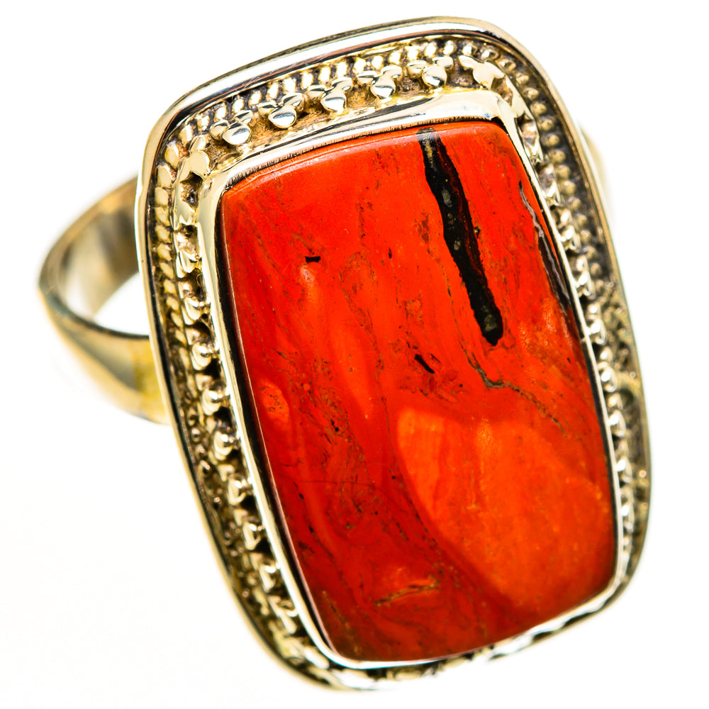 Red Jasper Rings handcrafted by Ana Silver Co - RING112699 - Photo 2