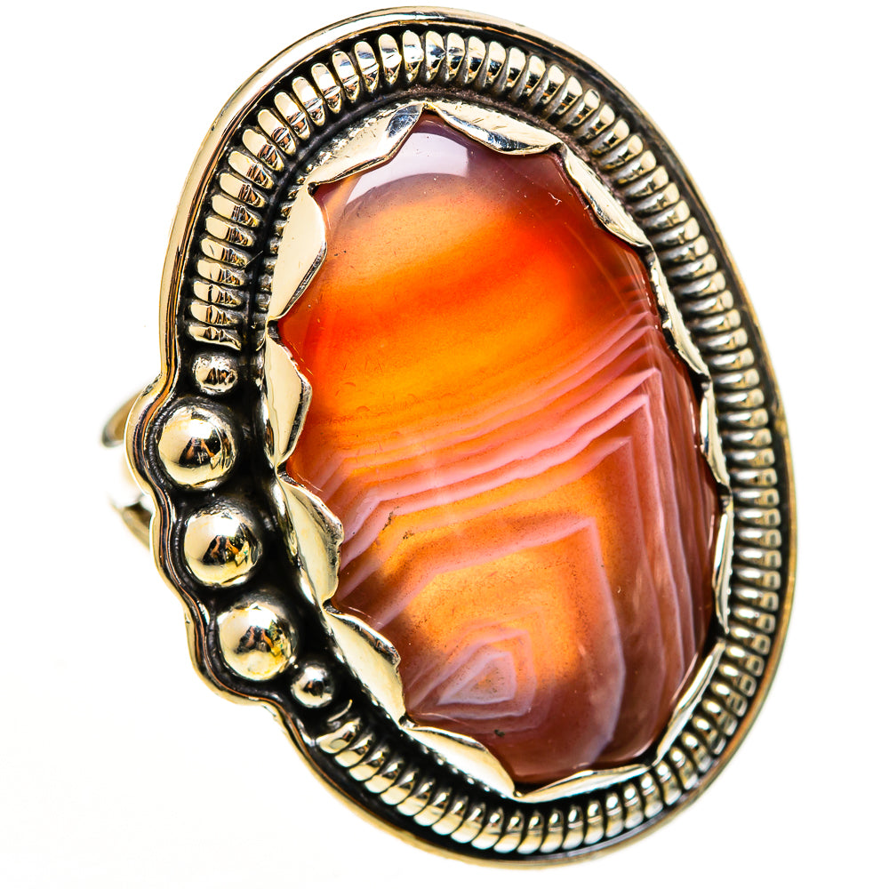 Botswana Agate Rings handcrafted by Ana Silver Co - RING112734 - Photo 2