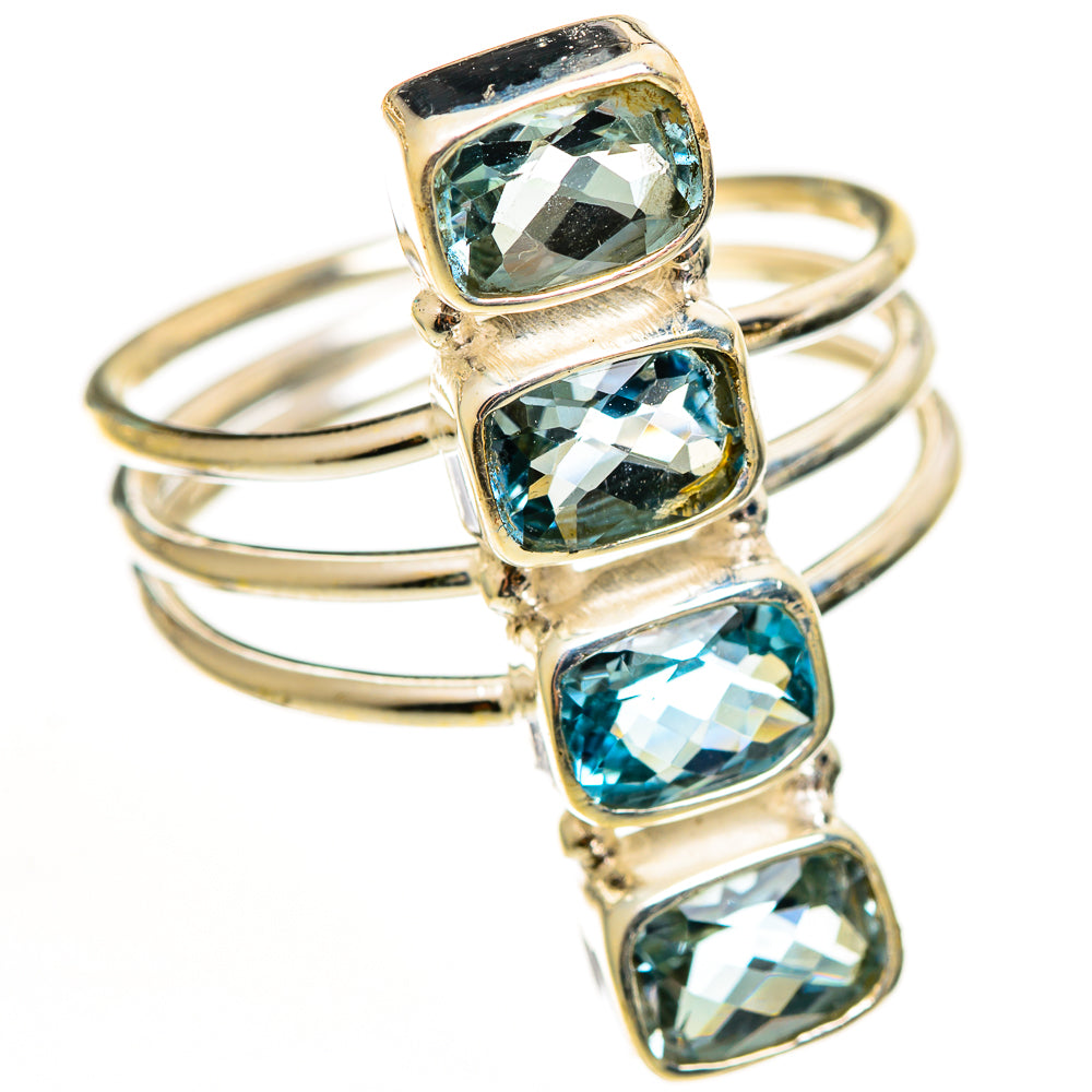 Blue Topaz Rings handcrafted by Ana Silver Co - RING112756 - Photo 2