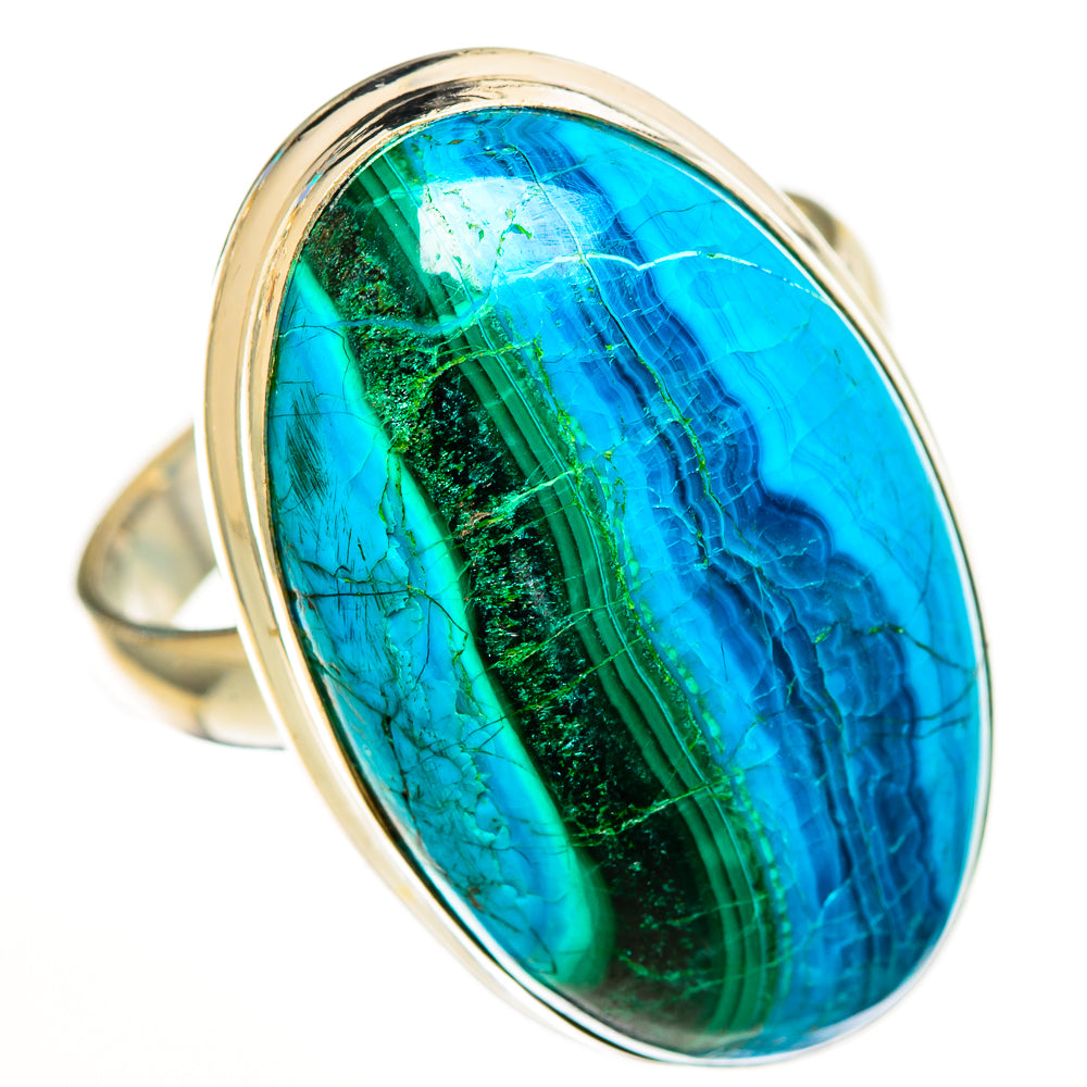 Malachite In Chrysocolla Rings handcrafted by Ana Silver Co - RING112794 - Photo 2