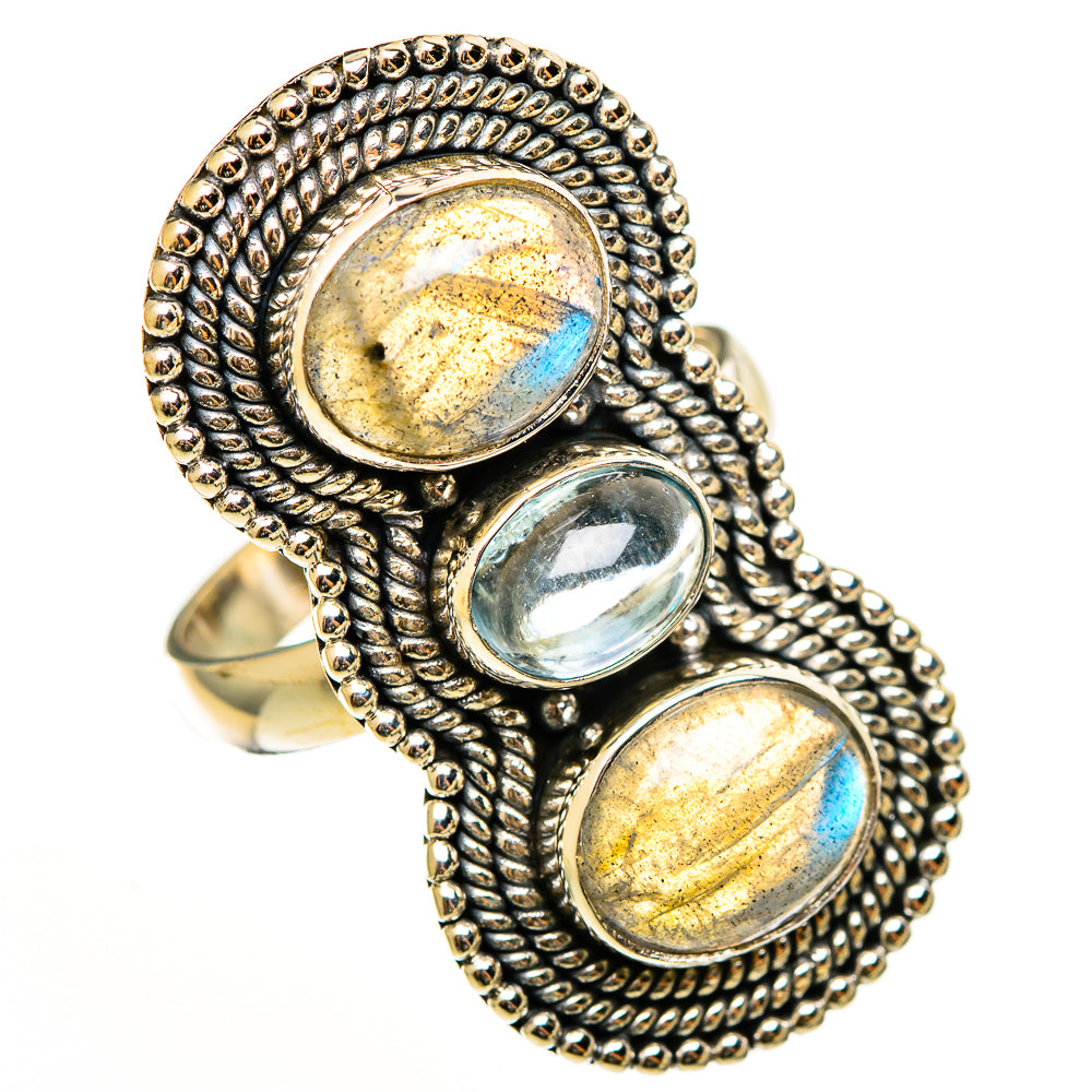 Labradorite Rings handcrafted by Ana Silver Co - RING112804 - Photo 2