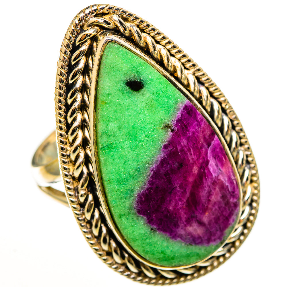 Ruby Zoisite Rings handcrafted by Ana Silver Co - RING112812 - Photo 2