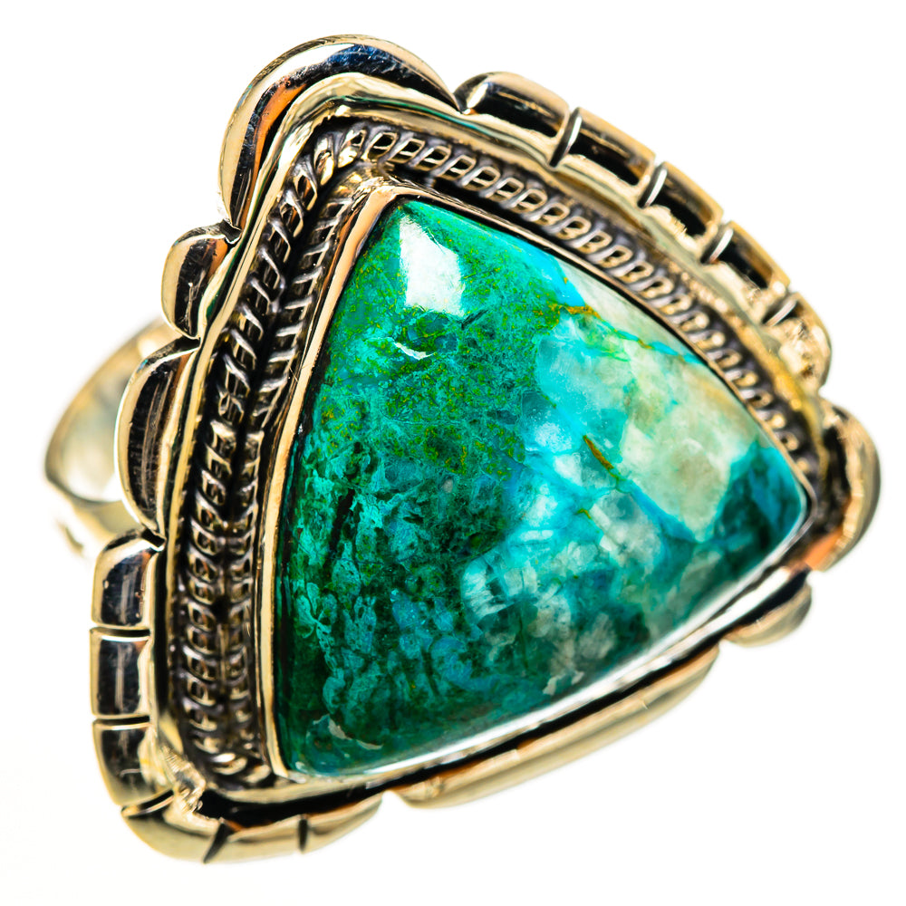 Chrysocolla Rings handcrafted by Ana Silver Co - RING112833 - Photo 2