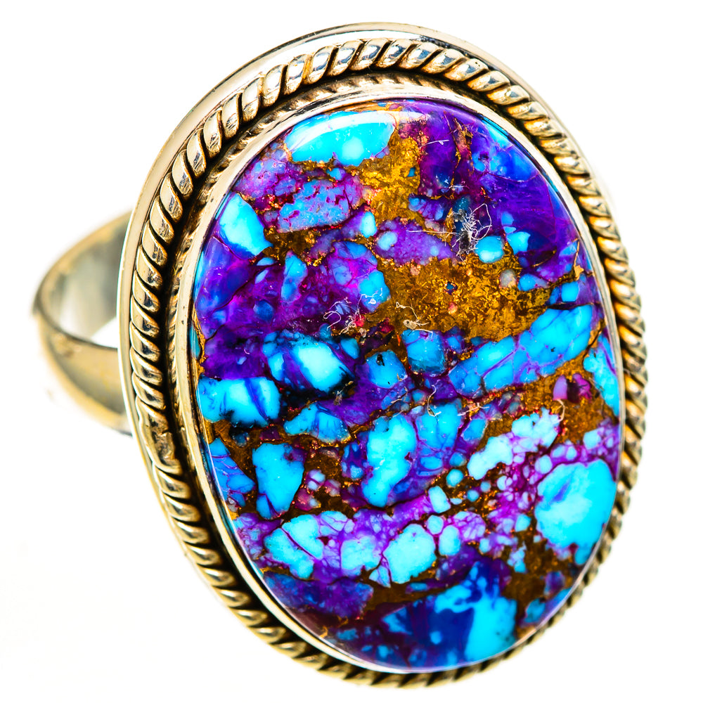 Purple Copper Composite Turquoise Rings handcrafted by Ana Silver Co - RING112864 - Photo 2
