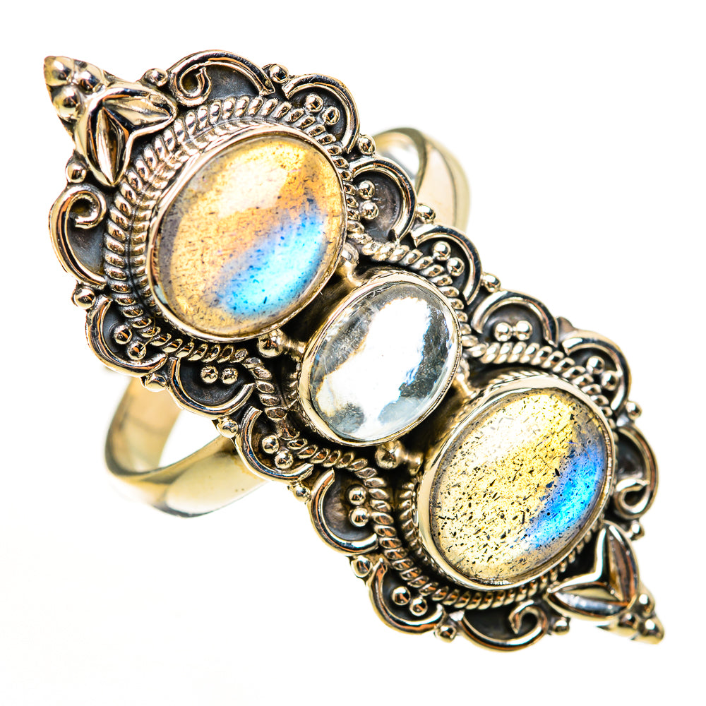 Labradorite Rings handcrafted by Ana Silver Co - RING112902 - Photo 2
