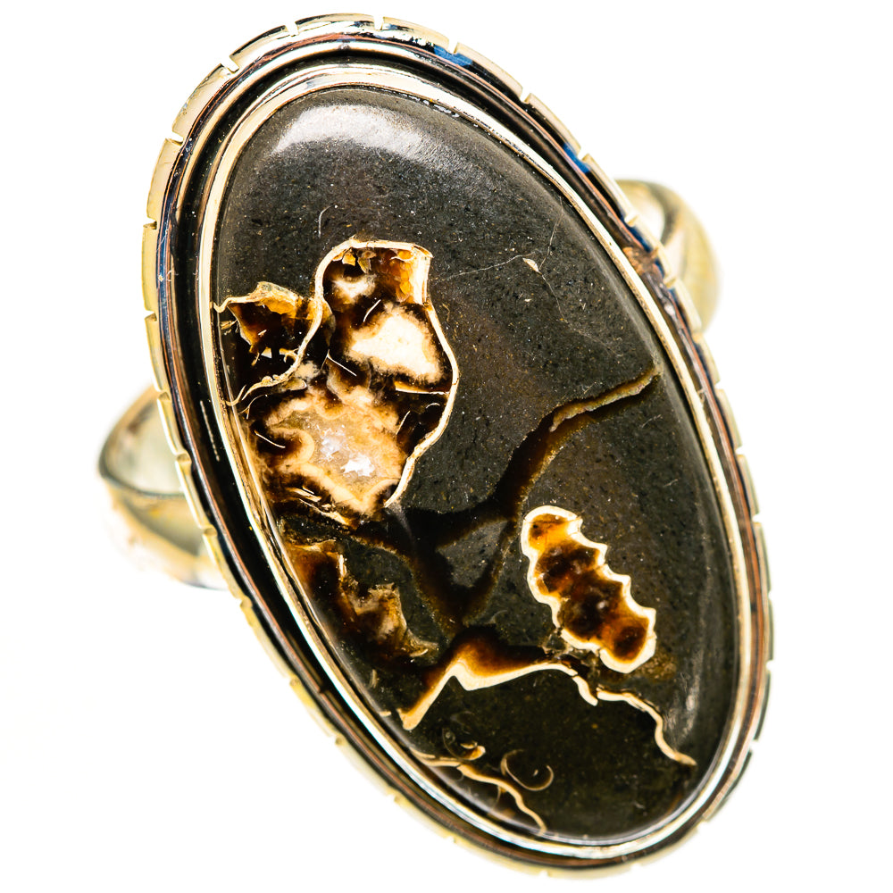 Turritella Agate Rings handcrafted by Ana Silver Co - RING112907 - Photo 2