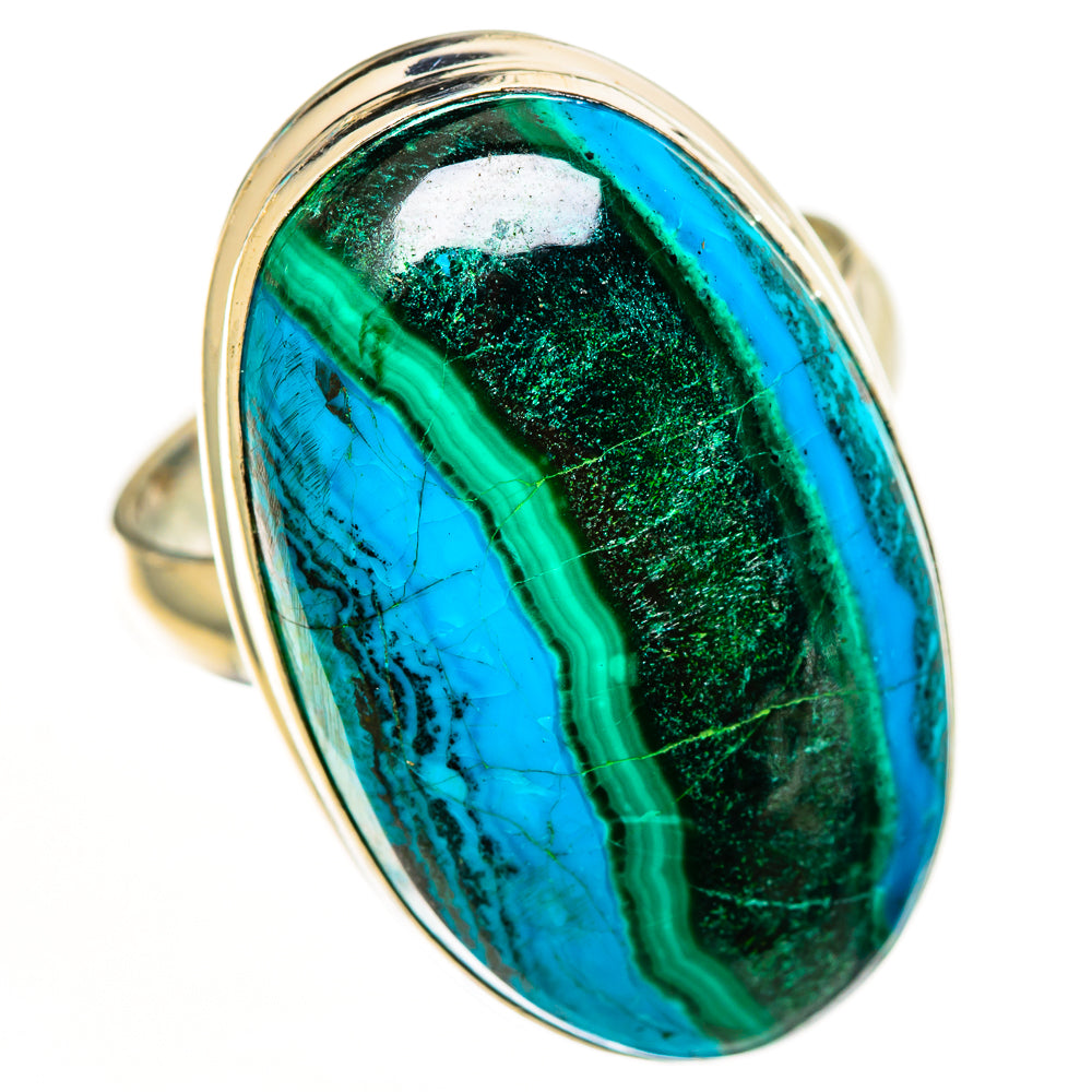 Malachite In Chrysocolla Rings handcrafted by Ana Silver Co - RING112927 - Photo 2