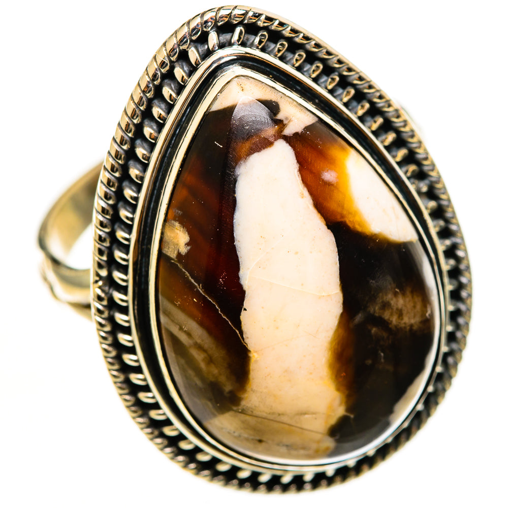 Peanut Wood Jasper Rings handcrafted by Ana Silver Co - RING112938 - Photo 2