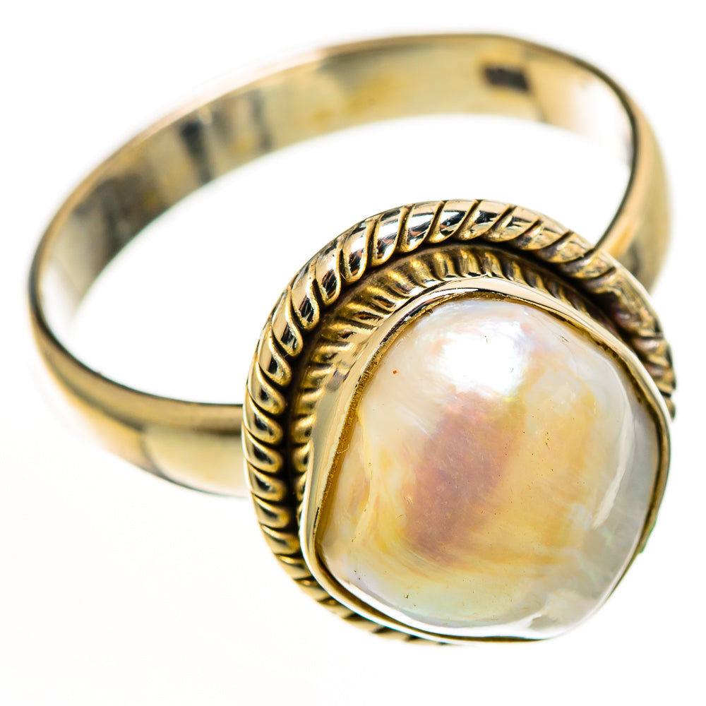 Mother Of Pearl Rings handcrafted by Ana Silver Co - RING113009 - Photo 2