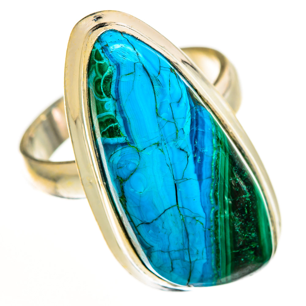 Malachite In Chrysocolla Rings handcrafted by Ana Silver Co - RING113011 - Photo 2