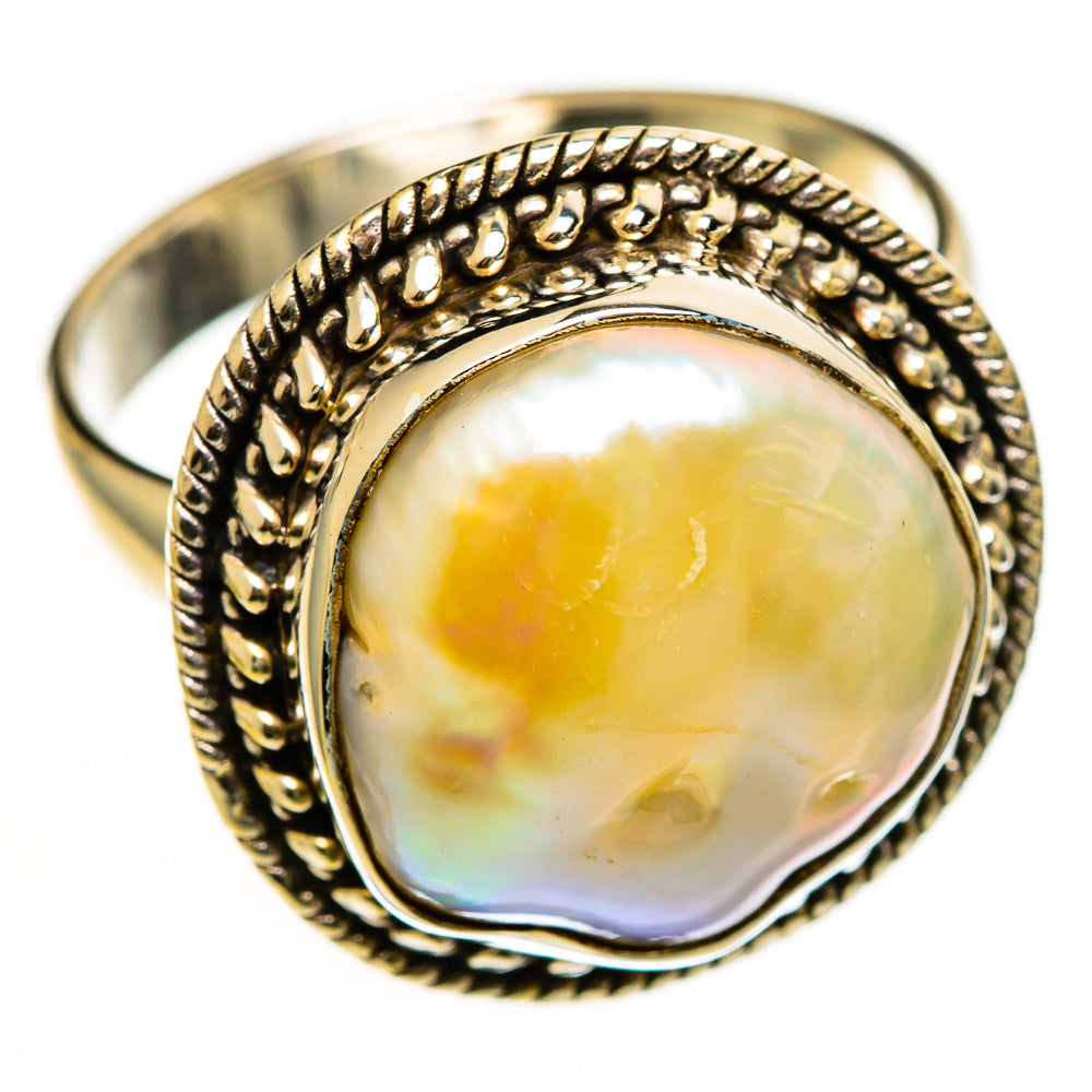 Mother Of Pearl Rings handcrafted by Ana Silver Co - RING113040 - Photo 2