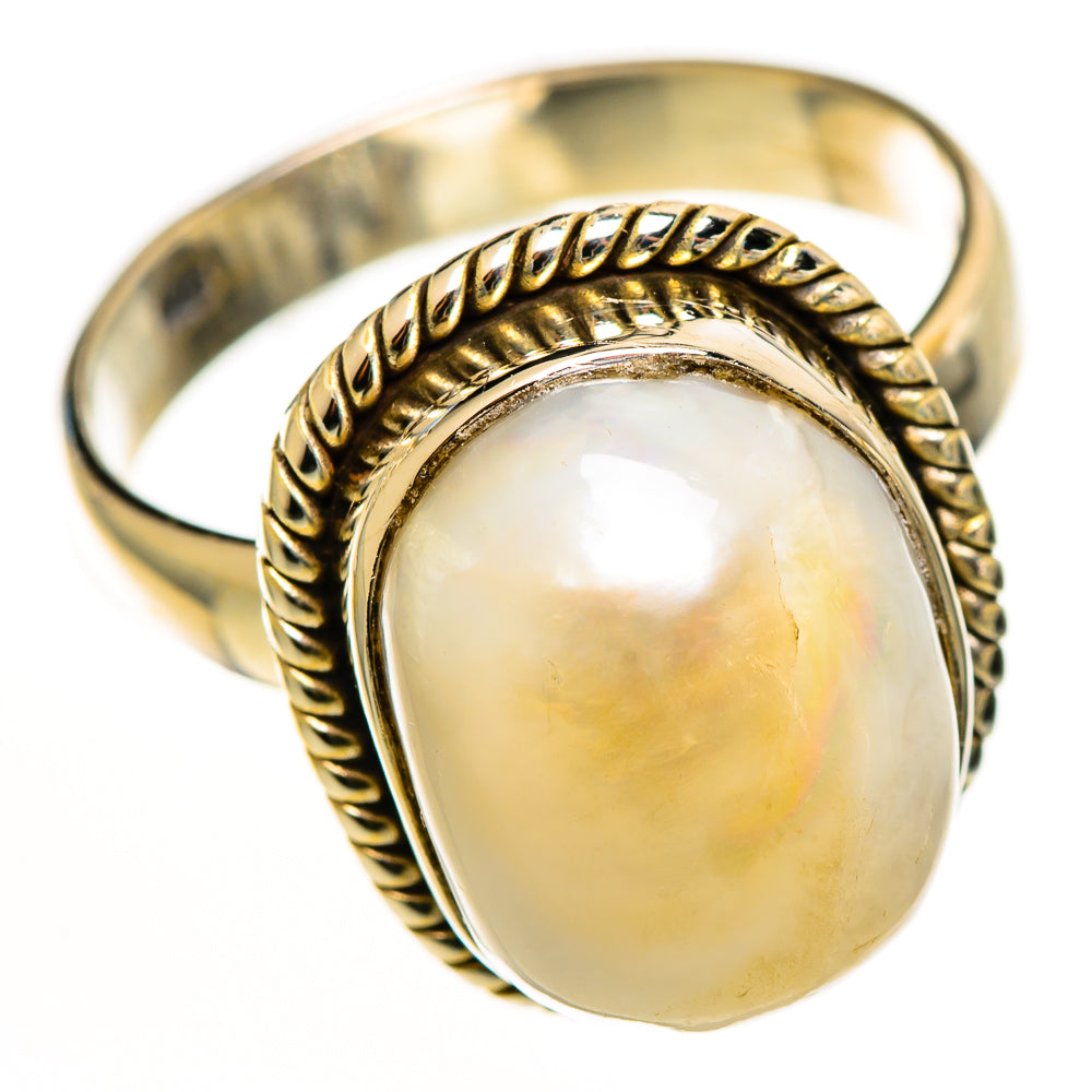 Cultured Pearl Rings handcrafted by Ana Silver Co - RING113070 - Photo 2