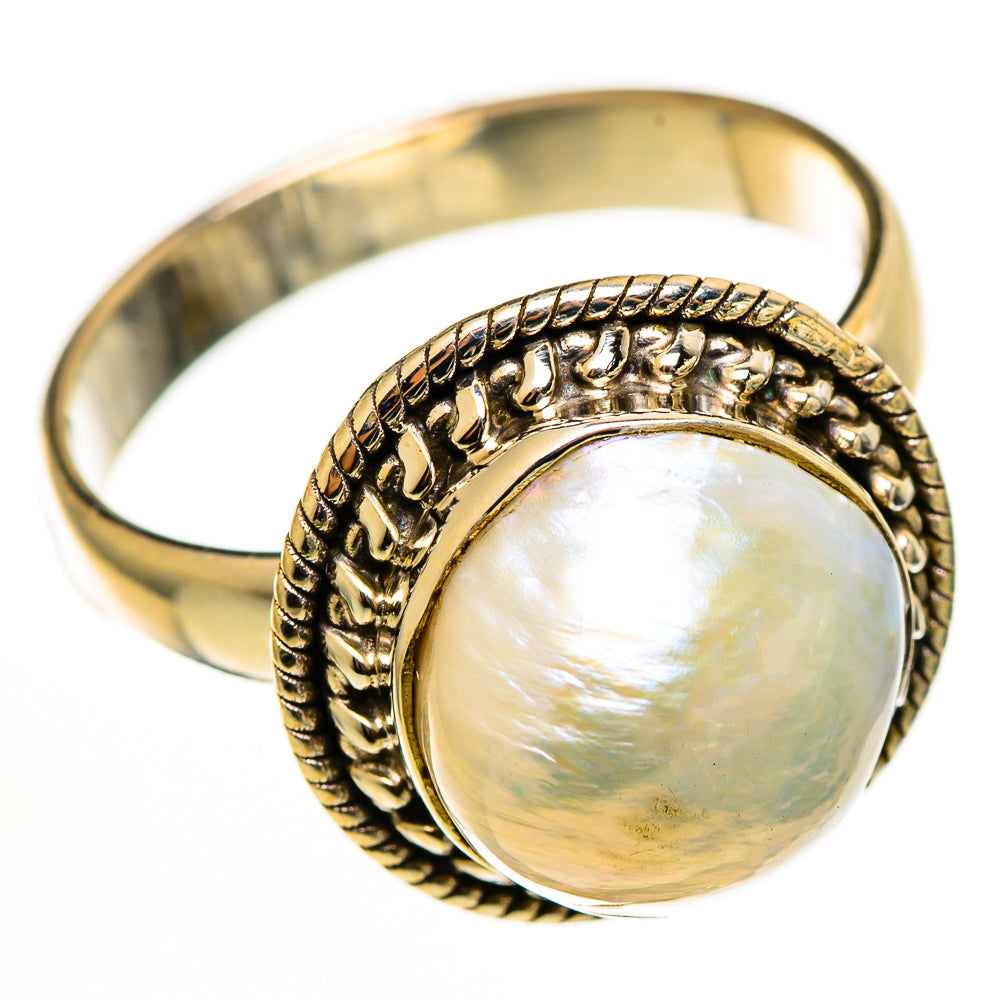 Cultured Pearl Rings handcrafted by Ana Silver Co - RING113101 - Photo 2