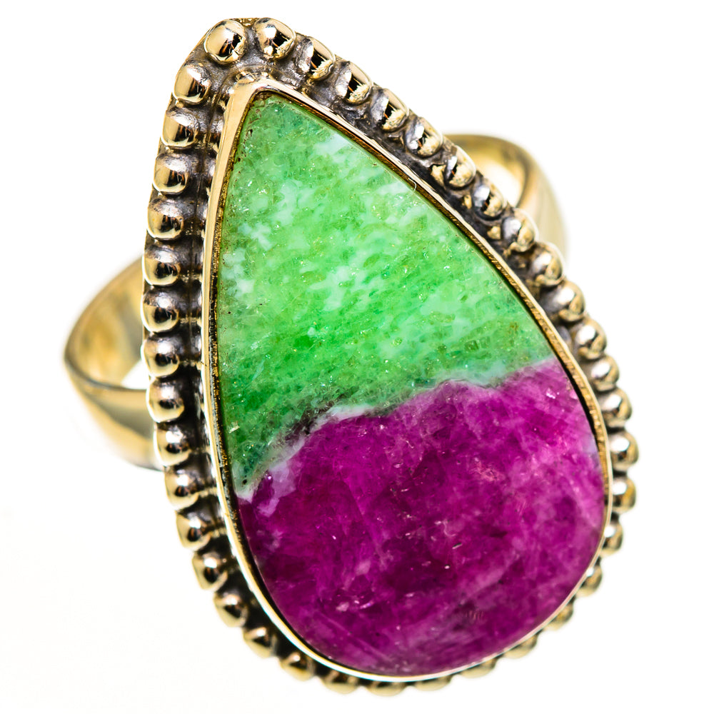 Ruby Zoisite Rings handcrafted by Ana Silver Co - RING113187 - Photo 2