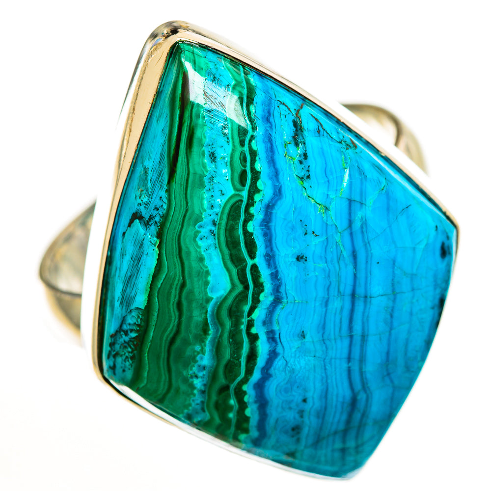 Malachite In Chrysocolla Rings handcrafted by Ana Silver Co - RING113209 - Photo 2