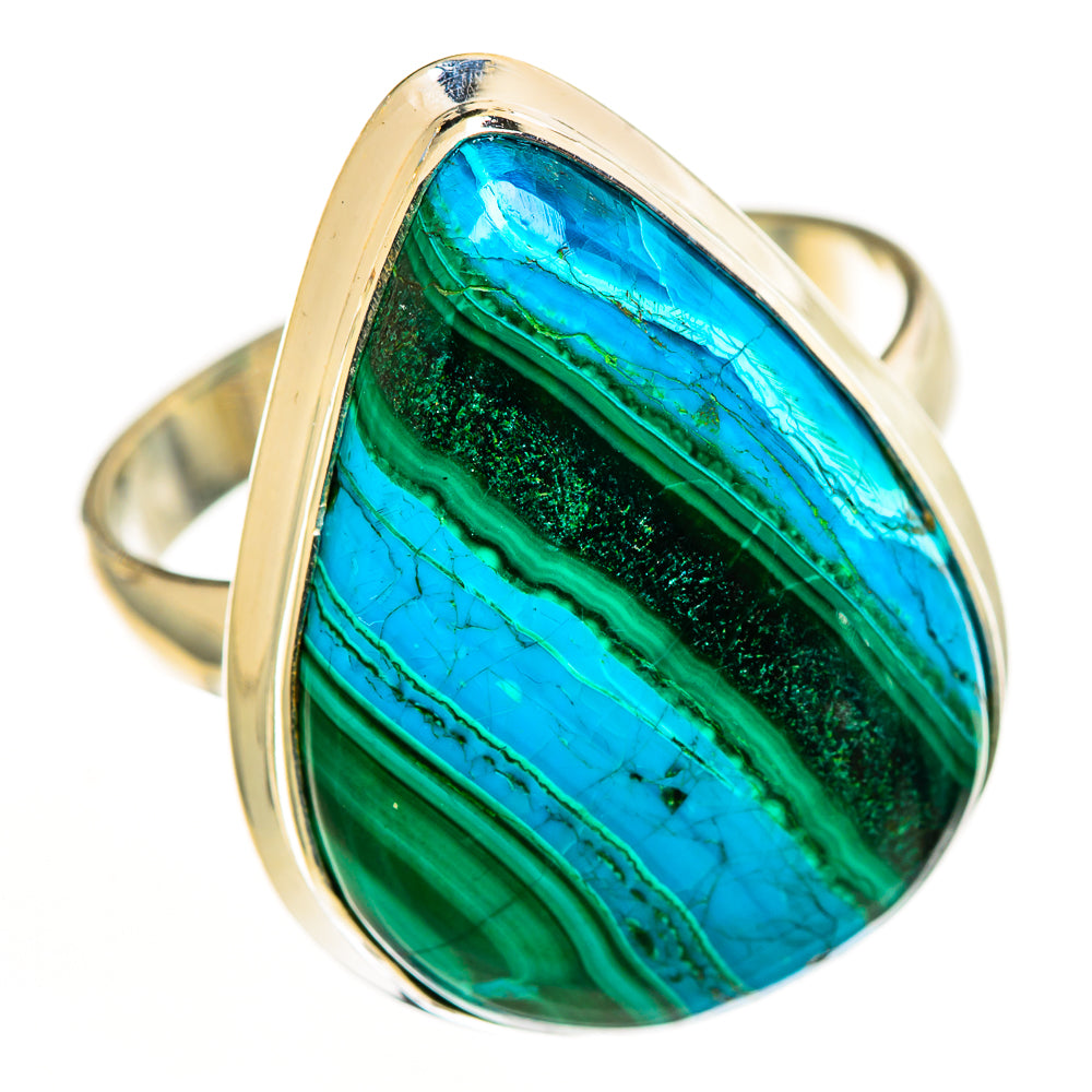 Malachite In Chrysocolla Rings handcrafted by Ana Silver Co - RING113243 - Photo 2