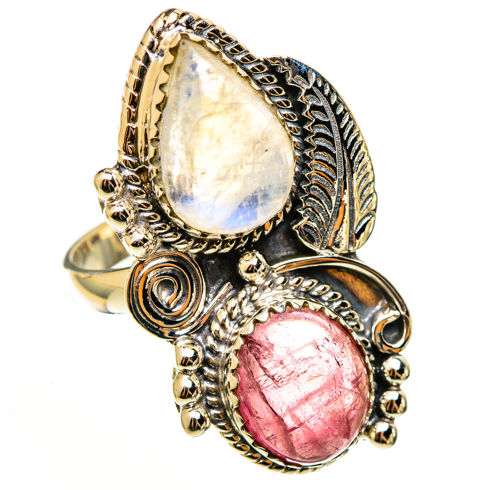 Rainbow Moonstone Rings handcrafted by Ana Silver Co - RING113263 - Photo 2