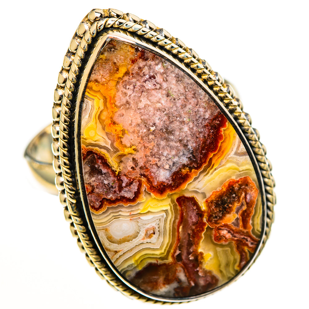 Crazy Lace Agate Rings handcrafted by Ana Silver Co - RING113288 - Photo 2