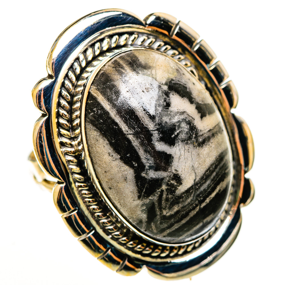 Pinolith Jasper Rings handcrafted by Ana Silver Co - RING113323 - Photo 2