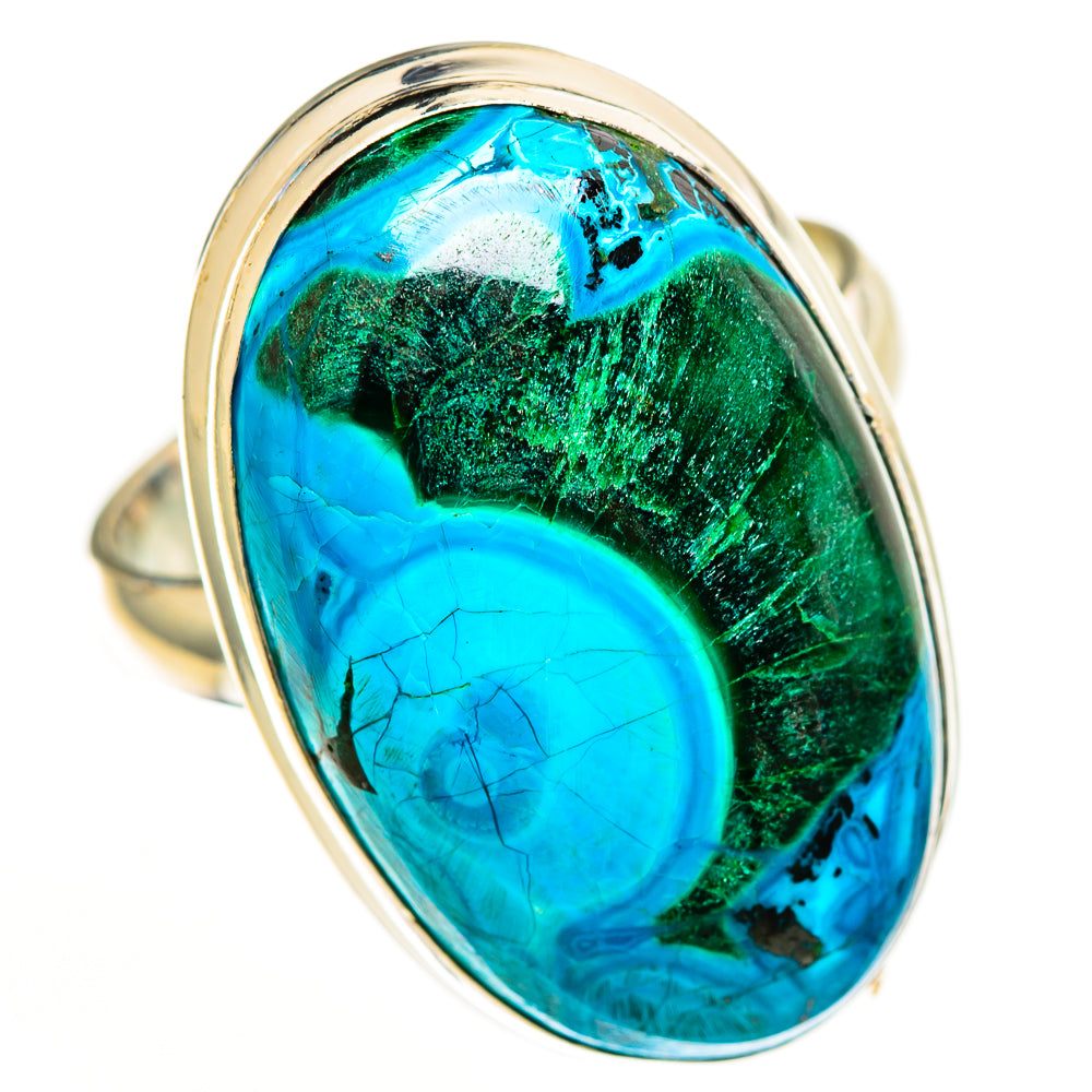 Malachite In Chrysocolla Rings handcrafted by Ana Silver Co - RING113326 - Photo 2