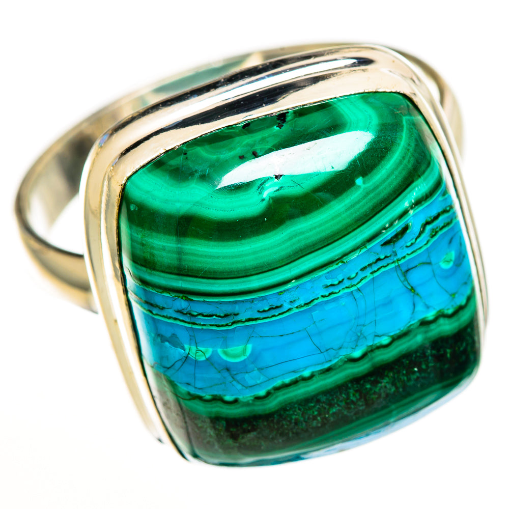 Malachite In Chrysocolla Rings handcrafted by Ana Silver Co - RING113372 - Photo 2