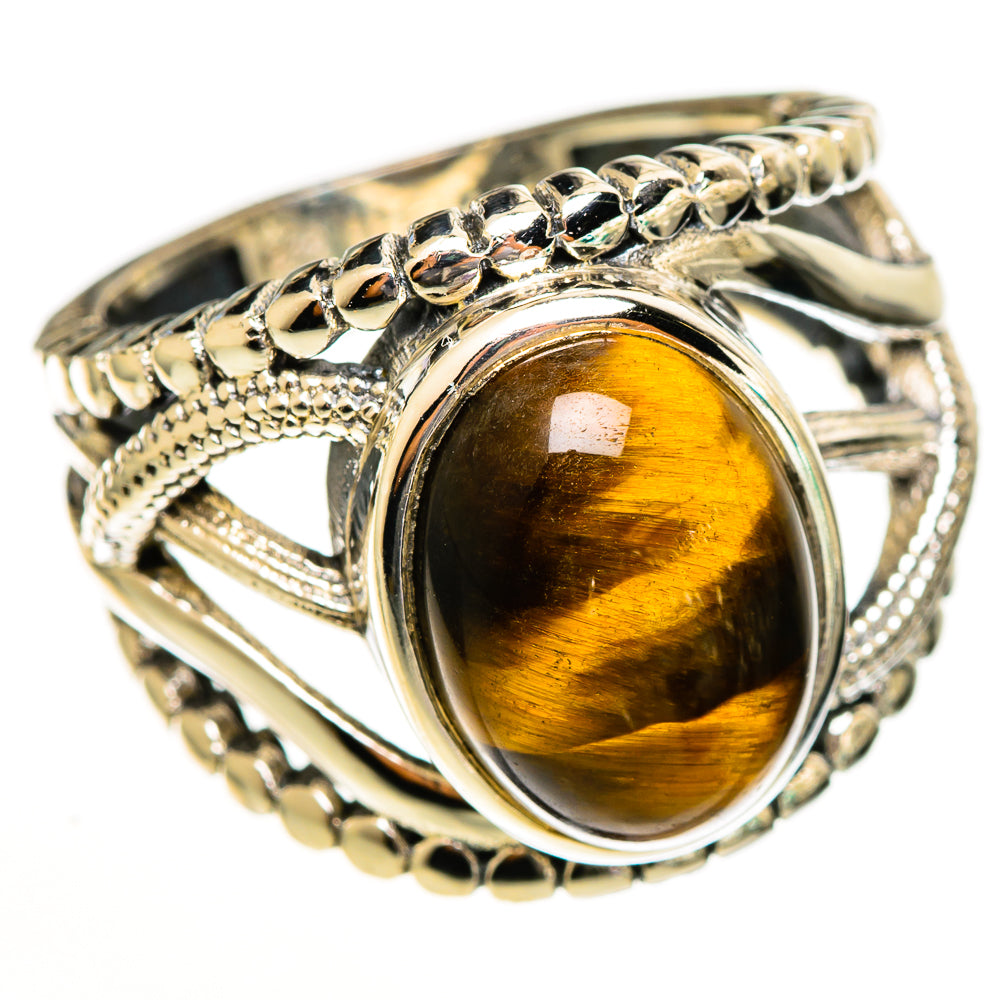 Tiger Eye Rings handcrafted by Ana Silver Co - RING113382 - Photo 2