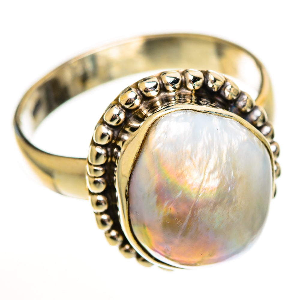Mother Of Pearl Rings handcrafted by Ana Silver Co - RING113393 - Photo 2