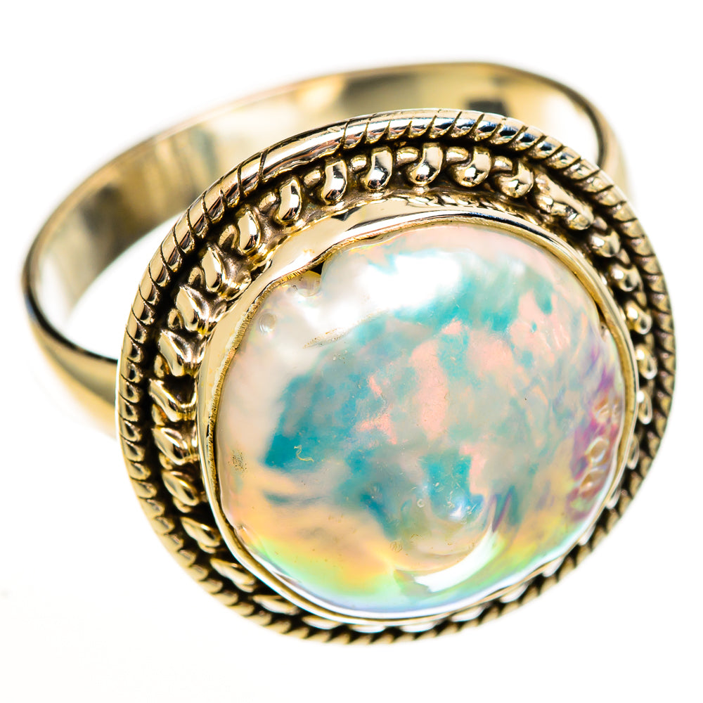 Mother Of Pearl Rings handcrafted by Ana Silver Co - RING113394 - Photo 2