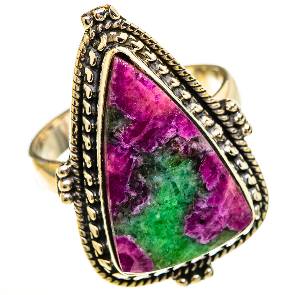 Ruby Zoisite Rings handcrafted by Ana Silver Co - RING113444 - Photo 2