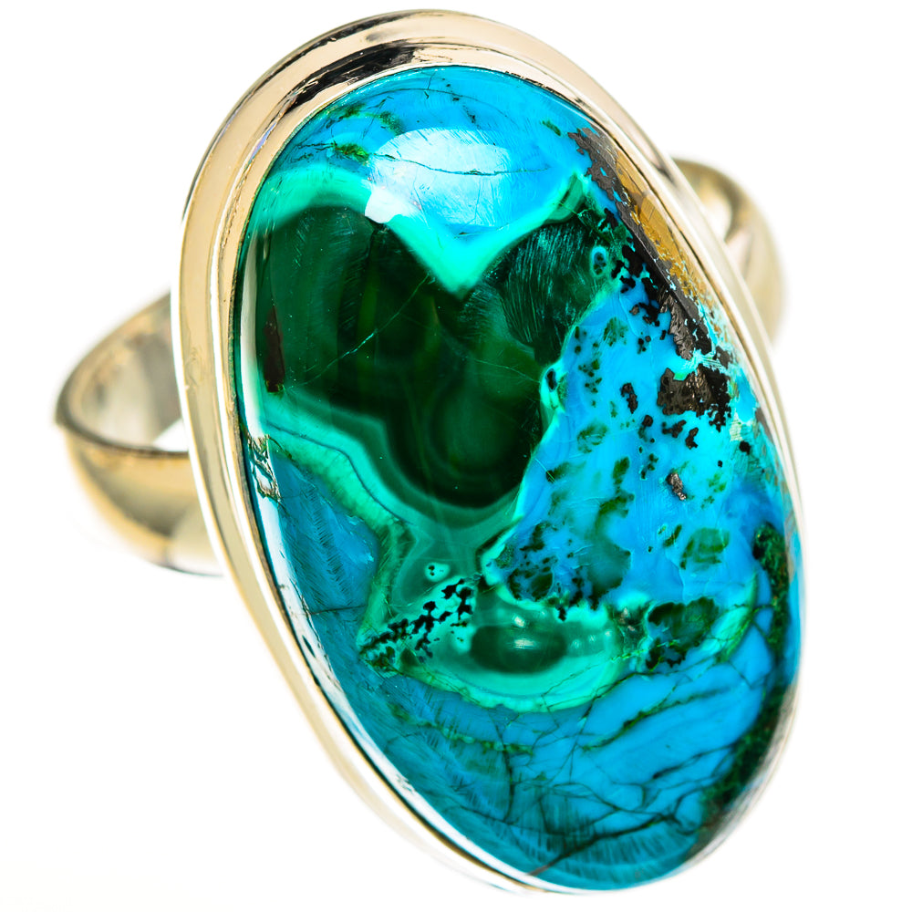 Malachite In Chrysocolla Rings handcrafted by Ana Silver Co - RING113445 - Photo 2