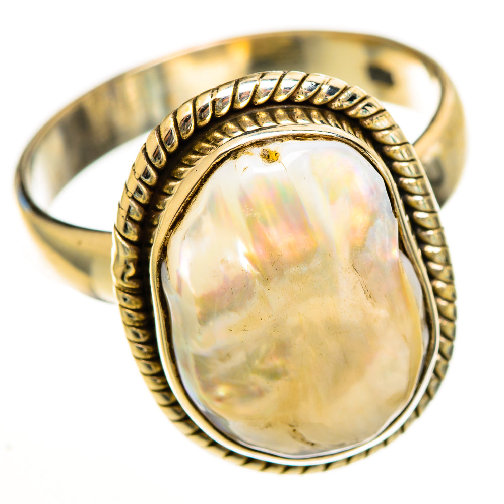 Mother Of Pearl Rings handcrafted by Ana Silver Co - RING113458 - Photo 2