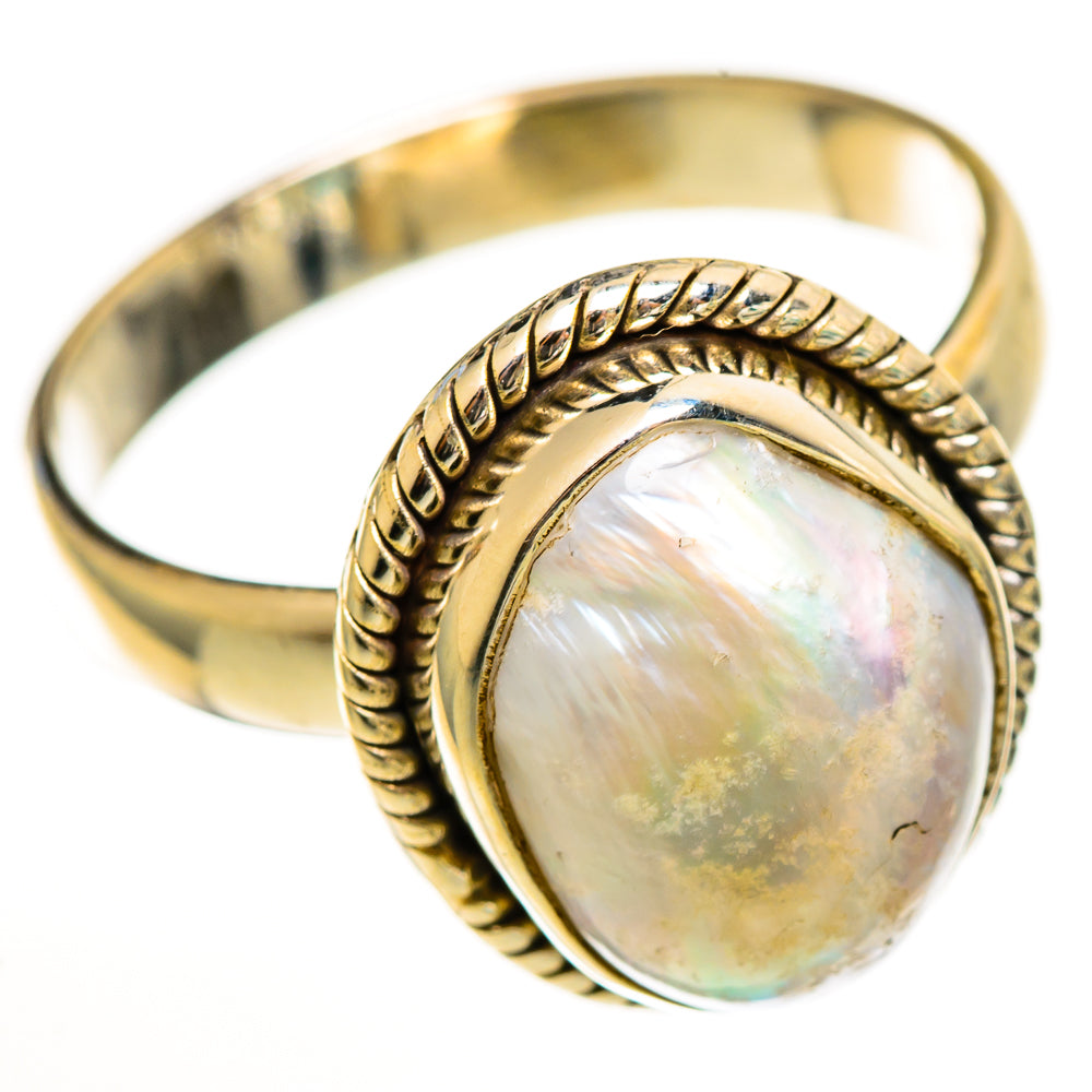 Mother Of Pearl Rings handcrafted by Ana Silver Co - RING113474 - Photo 2
