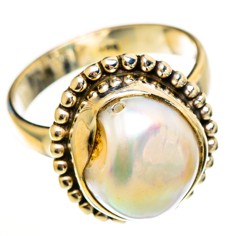 Mother Of Pearl Rings handcrafted by Ana Silver Co - RING113494 - Photo 2