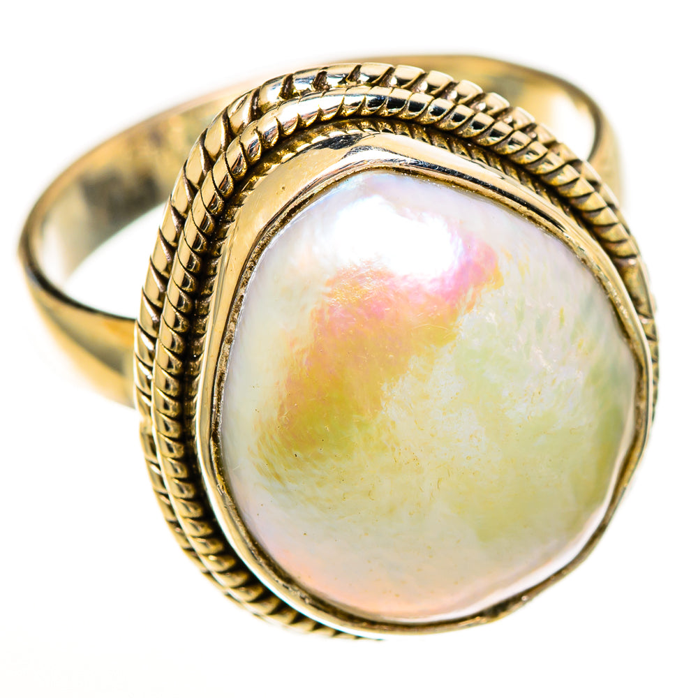 Mother Of Pearl Rings handcrafted by Ana Silver Co - RING113508 - Photo 2