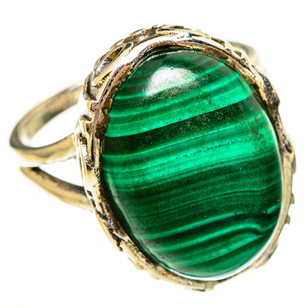 Malachite In Chrysocolla Rings handcrafted by Ana Silver Co - RING113527 - Photo 2