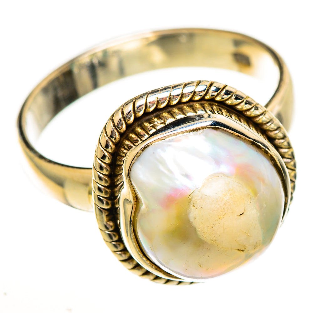 Mother Of Pearl Rings handcrafted by Ana Silver Co - RING113545 - Photo 2