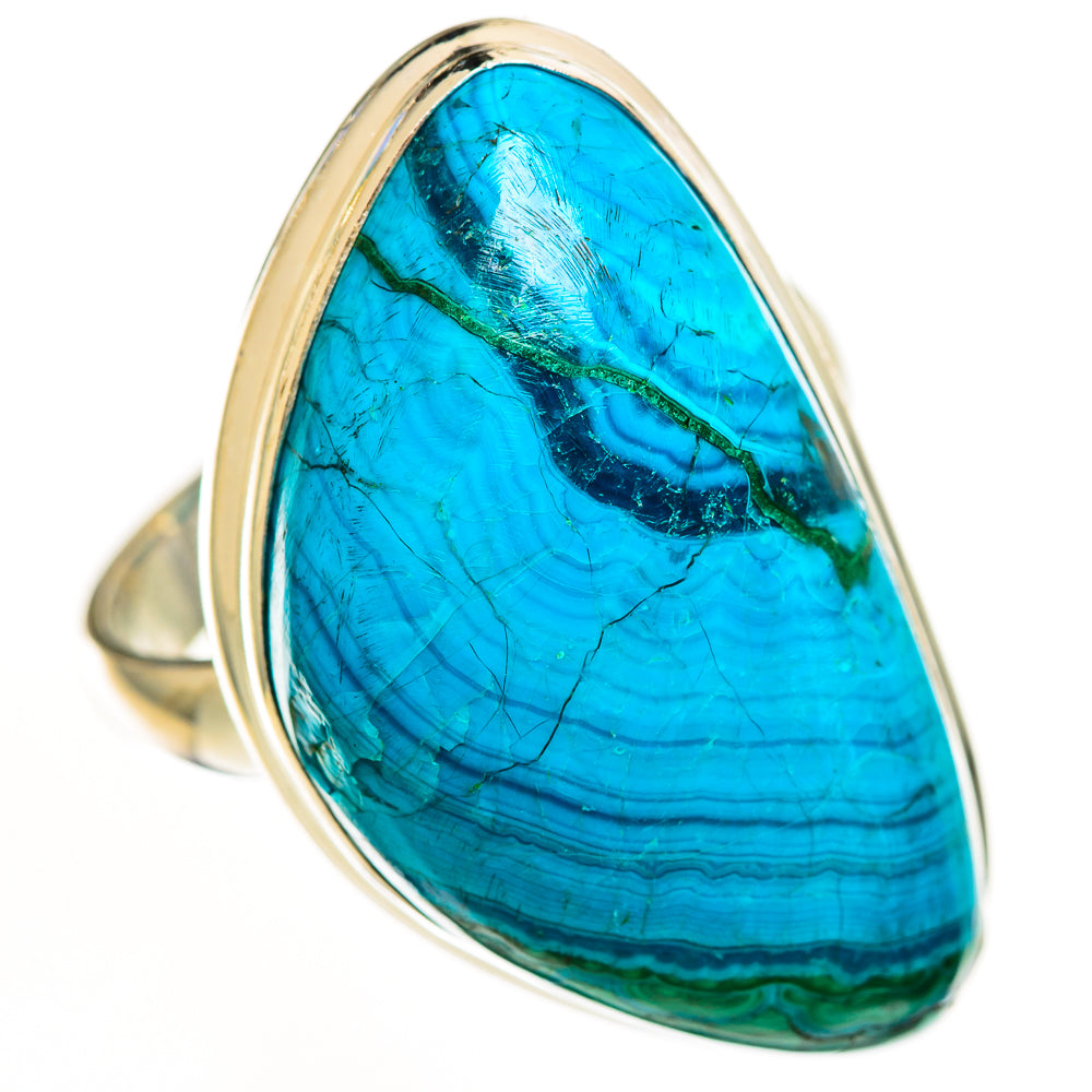 Malachite In Chrysocolla Rings handcrafted by Ana Silver Co - RING113553 - Photo 2
