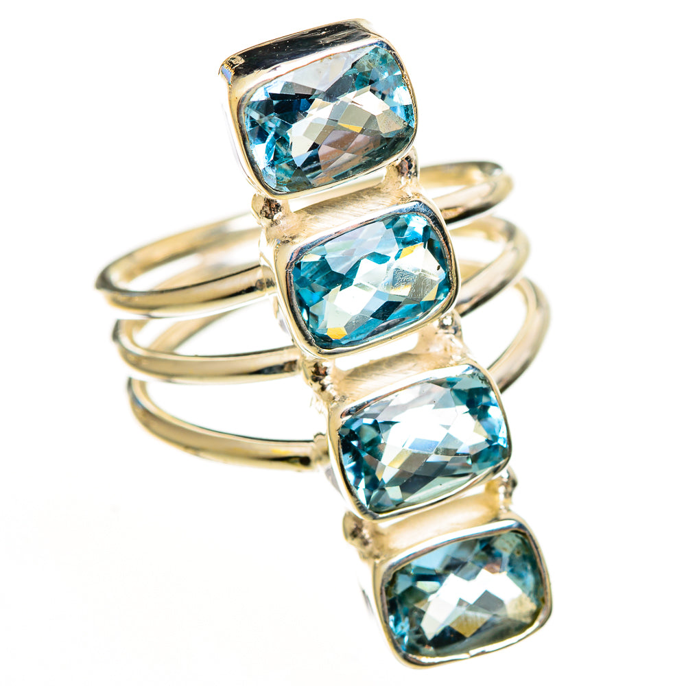 Blue Topaz Rings handcrafted by Ana Silver Co - RING113589 - Photo 2