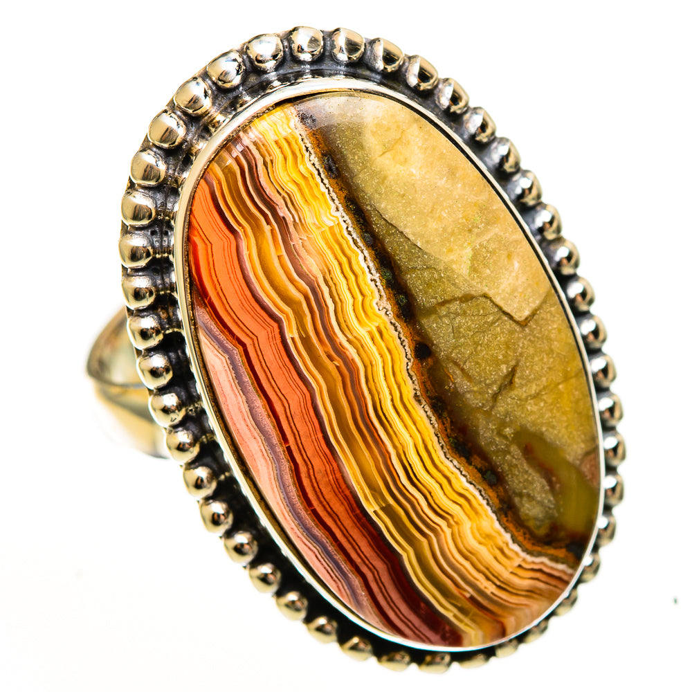 Crazy Lace Agate Rings handcrafted by Ana Silver Co - RING113628 - Photo 2
