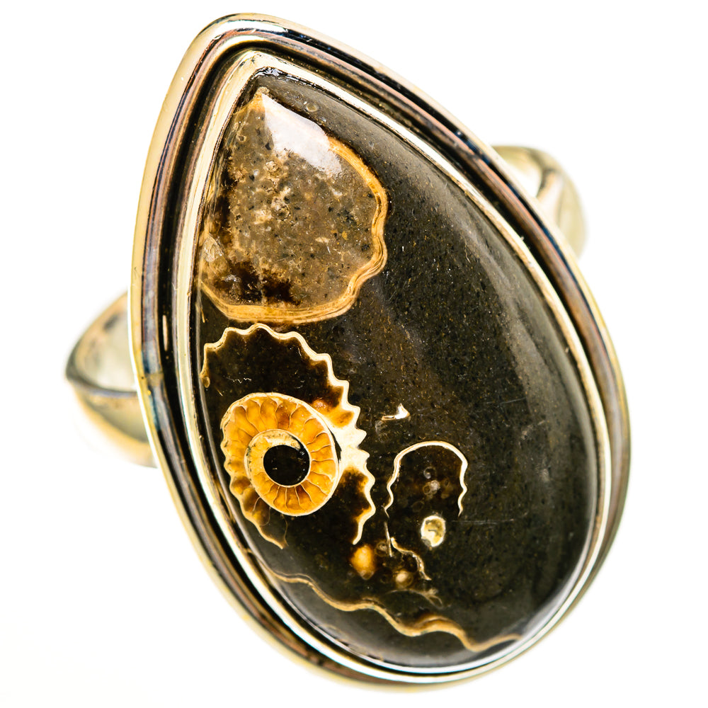 Turritella Agate Rings handcrafted by Ana Silver Co - RING113674 - Photo 2